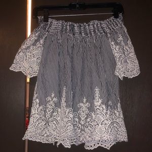 Poof! New York Off the Shoulder Top